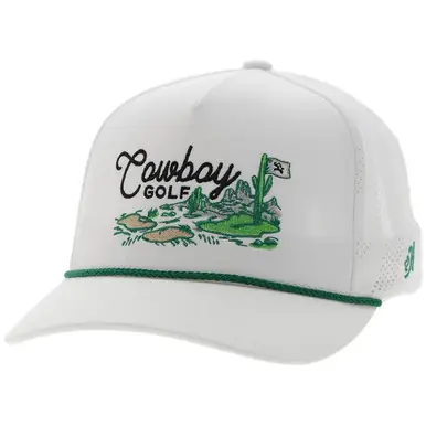 Hooey® White Cowboy Golf Landscape Cap - Brands