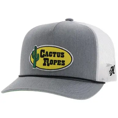 Hooey® Grey/White Cactus Ropes Snapback Cap - Brands