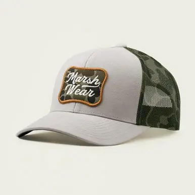 Marsh Wear® Stone/Camo Roadside Trucker Cap - Hats