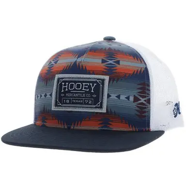 Hooey® Navy/White Aztec with Rectangle Patch Cap - Brands