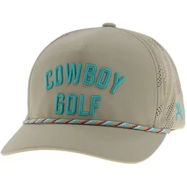 Hooey® Tan/Turquoise Cowboy Golf Rope Cap - Brands