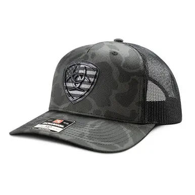 Ariat® Black/Grey Camo American Shield Cap - Brands