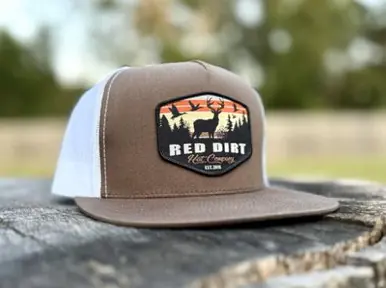 Red Dirt Hat Co® Brown/White Open Season Flat Bill Cap - Brands