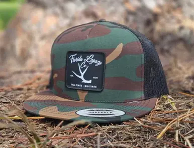 Florida Legacy® Camo/Black Big Tines Patch Flatbill Cap - Hats
