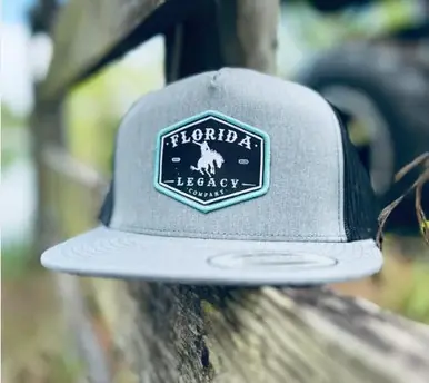 Florida Legacy® Grey/Black Marsh Tacky Patch Cap - Hats