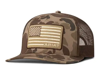 Ariat® Camo American Flag/Brown R112 Cap - Brands