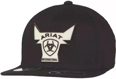Ariat® Black FlexFit110 Glow in the Dark Bull Flat Bill Cap - Brands