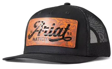 Ariat® Black with Ariat Nation Faux Leather Patch Cap - Brands