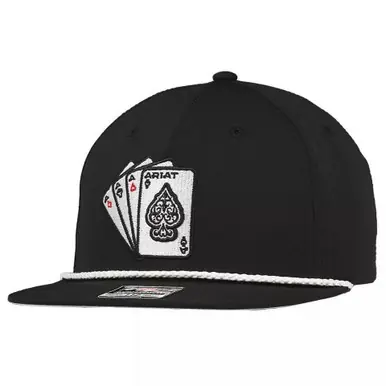 Ariat® Black Flat Bill R112 Aces Cap - Brands