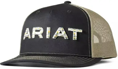 Ariat® Black/Grey Popup Aztec ARIAT Cap - Brands