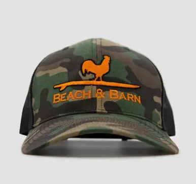 Beach & Barn® Camo Surfing Rooster Snapback Cap - Hats