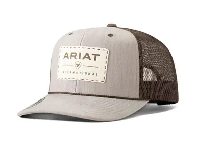 Ariat® Brown/Tan with Suede Ariat Patch Snapback Cap - Brands