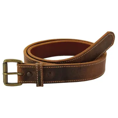 Gingerich Leather® Men's Distressed Brown Steel Coil (For Holster) Belt - Accessories