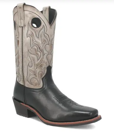 SALE Dan Post Laredo® Men's Black/Smoke Westgate 12" Cutter Toe Boots - Sale Barn