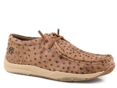 SALE Roper® Men's Beige Ostrich Low Chukka Lace Up Shoes - Sale Barn