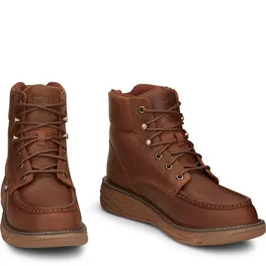 SALE Justin® Men's Rush 6" Waterproof Wedge Lace-up Work Boots