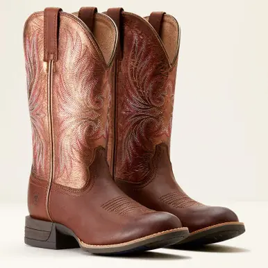 SALE Ariat® Ladies' Sienna Saddle/Copper Ranahan Round Toe Boots - Sale Barn