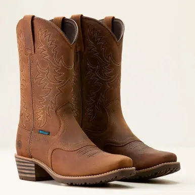 SALE Ariat® Men's Brown Hybrid Roughstock WP Square Toe Boots - Sale Barn