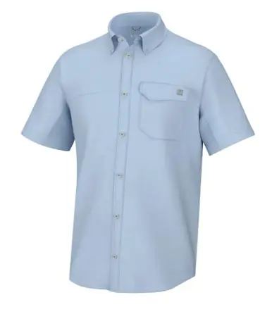 SALE Huk® Men's S/S Solid Tide Point Button Shirt - Sale Barn