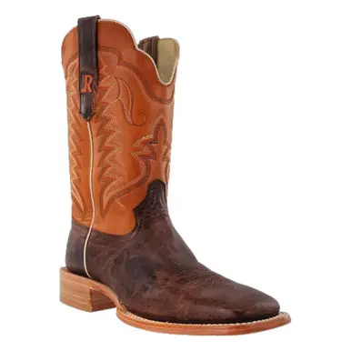 SALE R. Watson® Men's Brown Distressed Goat Square Toe Boots - Sale Barn