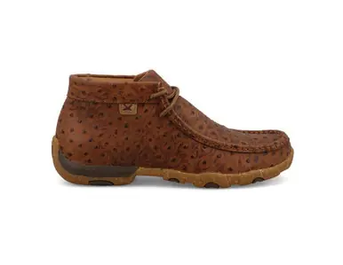 SALE Twisted X® Ladies' Cognac Ostrich Print Chukka Driving Mocs - Sale Barn