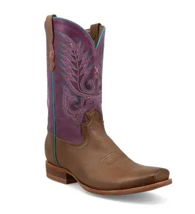 SALE Twisted X® Ladies' Ginger/Violet Rancher Square Toe Boots - Sale Barn