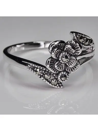 R.S. Covenant® Ladies' Marcasite Flower Ring - Accessories