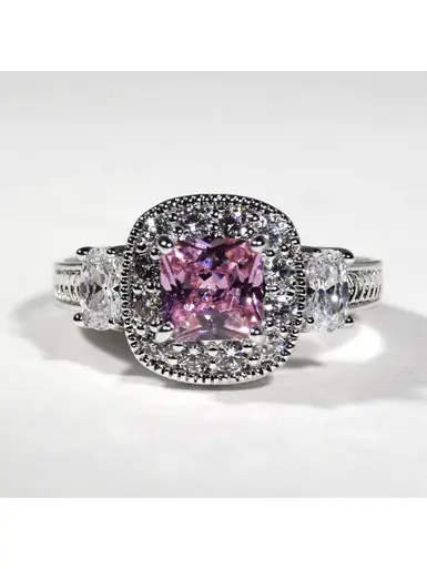 R.S. Covenant® Pink Cubic Zirconia & Crystal Ring - Accessories