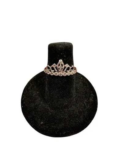 R.S. Covenant® Ladies' Brass/Rhoium Cubic Zirconia Princess Tiara Ring - Accessories