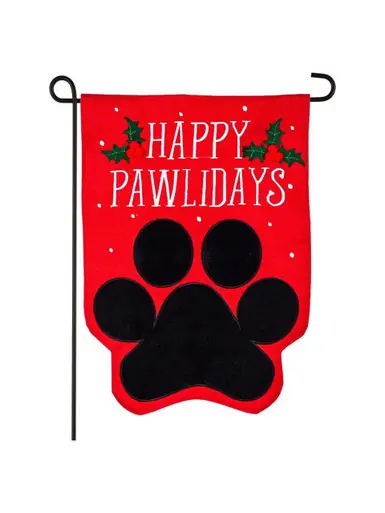 Evergreen Flag® Happy Pawlidays Garden Burlap Flag - Accessories