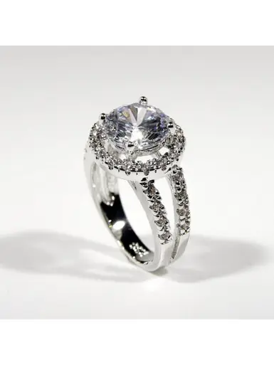 R.S. Covenant® Halo Style Cubic Zirconia Ring - Accessories