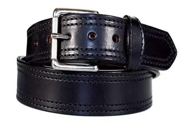 Gingerich® Men's Double Stitch Black Leather Work Belt - Accessories