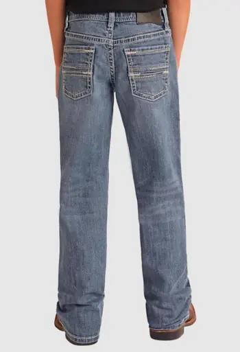 Rock & Roll Denim® Boys' Two-Tone Embroidered Boot Cut Jeans