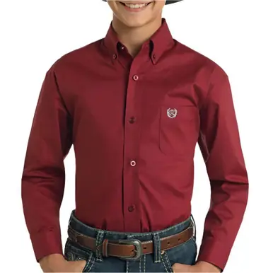 Panhandle® Boys' L/S Solid Button Shirt - Choose Color