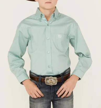 Panhandle Slim® Boys' L/S Solid Color Poplin Button Shirt - Kids