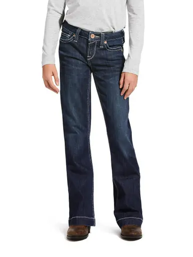 SALE Ariat® Girls' Naomi Ella Stretch Midrise Wide Leg Trouser Jeans - Sale Barn