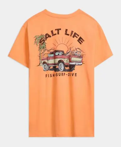 Salt Life® Men's S/S Trucks & Tail Pocket T-Shirt