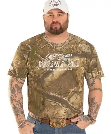 Rock & Roll Denim® Men's S/S Camo Koe Wetzel East Texas T-Shirt