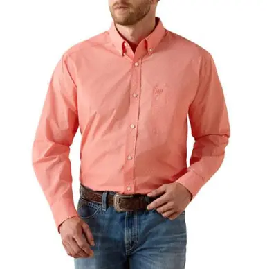 Ariat® Men's L/S Emberglow Speckled Print Classic Fit Button Shirt - Mens