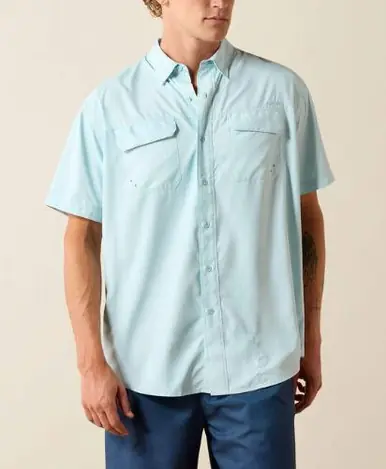 Ariat® Men's S/S Blue Glow VentTEK Outbound Classic Fit Button Shirt - Brands