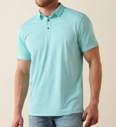 Ariat® Men's S/S Aqua Jacquard Printed Fitted Polo Shirt - Mens