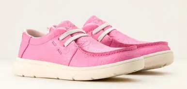 Ariat® Girls' Hot Pink Floral Embossed Hilo Casual Shoes - Brands
