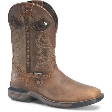 Double H® Men's Brown Wilmore WP Square Composite Toe Work Boots - Brands