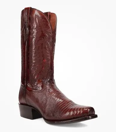 Dan Post® Men's Antique Tan Ringold Lizard Narrow Square Toe Boots - Brands