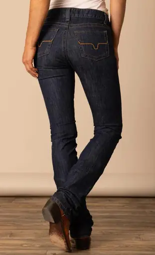Kimes Ranch® Ladies' Betty MR Modest Boot Cut Dark Denim Jeans
