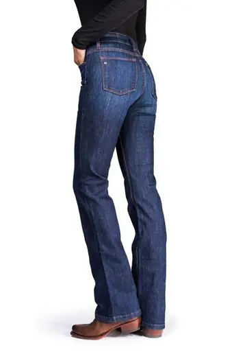 HAALA Denim® Ladies' Deep Ocean/Copper Stitch Venice Boot Cut Jeans