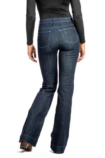 HAALA Denim® Ladies' Midnight/Dusk Blue Stitch Bella Trouser Flare Jeans