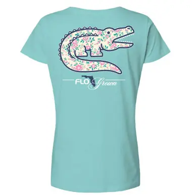 FloGrown® Ladies' Light Turquoise Fashion Gator T-Shirt