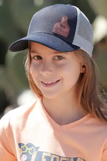 Cinch® Girl's Indigo Cow Kid Trucker Cap - Brands
