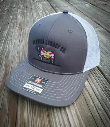 Florida Legacy Co.® Grey/White FL Brammer Cap - Hats
